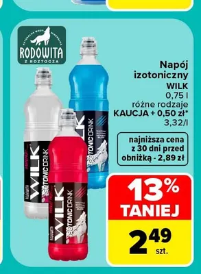 Napój izotoniczny Wilk promocja w Carrefour