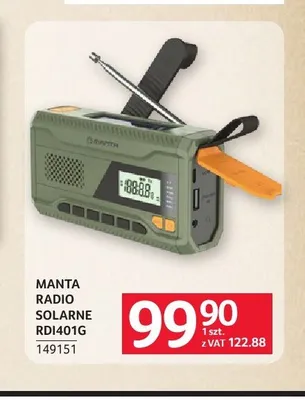 Radio solarne Manta RDI401 g promocja w Selgros