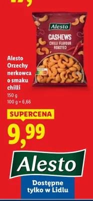 Orzechy nerkowca o smaku chilli promocja w Lidl