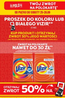 Proszek do białego Vizir promocja w POLOmarket