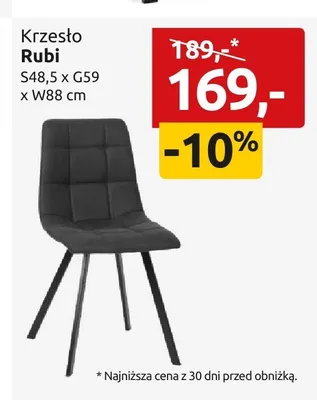 Krzesło Rubi promocja w Black Red White