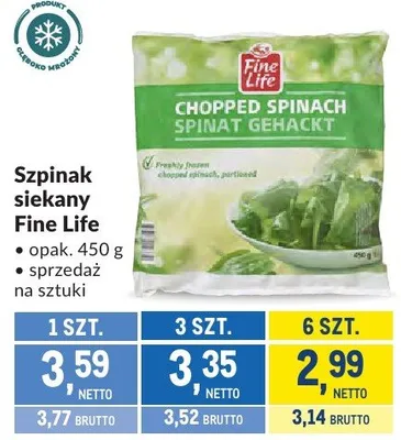 Szpinak promocja w Makro