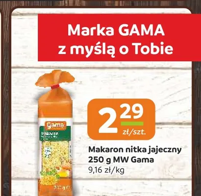 Makaron nitka jajeczny MW Gama promocja w Gama