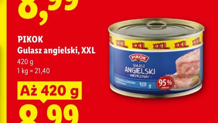 Gulasz angielski XXL Pikok promocja w Lidl