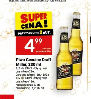 Piwo Genuine Draft Miller 330 ml promocja w Twój Market