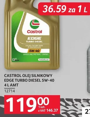 Olej silnikowy Castrol Edge Turbo Diesel 5W-40 4L+1L promocja w Selgros
