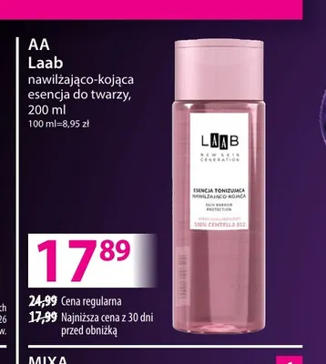 Nawilżająco-kojąca esencja do twarzy Laab AA promocja w Hebe