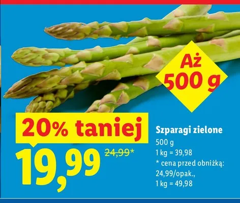 Szparagi zielone promocja w Lidl