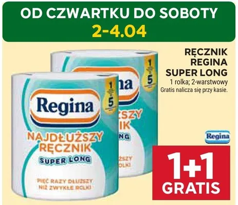 Ręcznik Regina Super Long promocja w Stokrotka