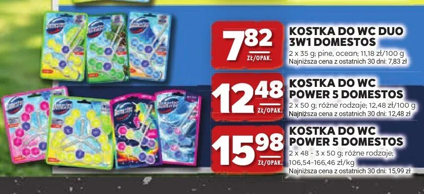 Kostka do WC Duo 3w1 pine Domestos promocja w Stokrotka