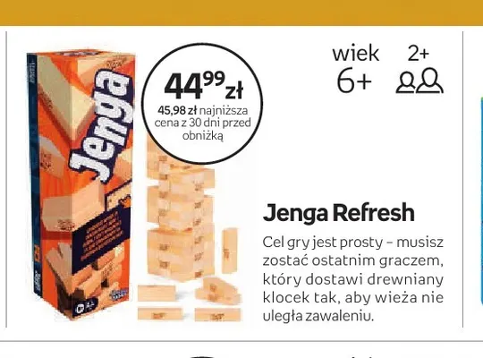Gra Jenga Refresh promocja w Empik