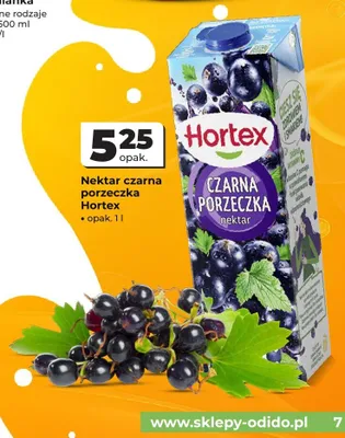 Nektar czarna porzeczka Hortex promocja w Odido