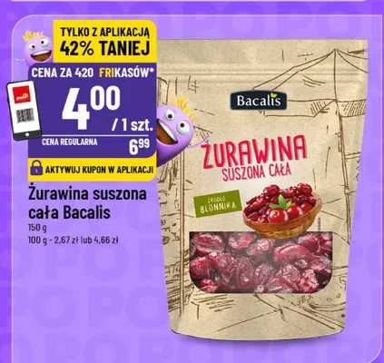 Żurawina suszona cała promocja w POLOmarket