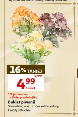 Bukiet piwonii promocja w Auchan