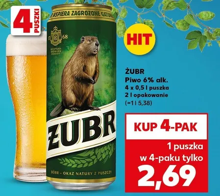 Piwo 6% alk. promocja w Kaufland