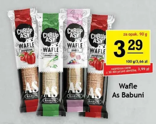 Wafle As Babuni Chrupasy ziołowo-cebulowe promocja w Gram Market