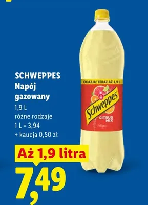 Napój gazowany Citrus Mix Schweppes promocja w Lidl