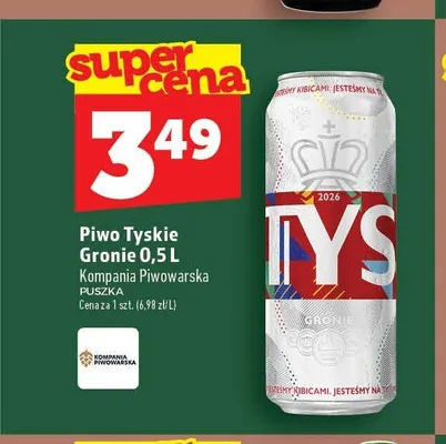 Piwo Tyskie Gronie promocja w TOPAZ