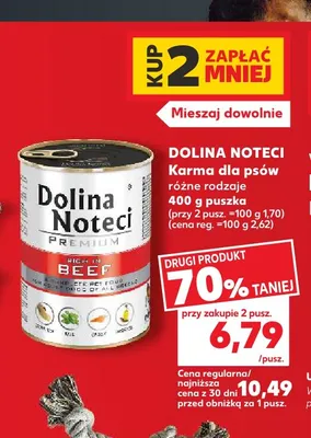 Karma dla psów Dolina Noteci Premium bogata w wołowinę promocja w Kaufland