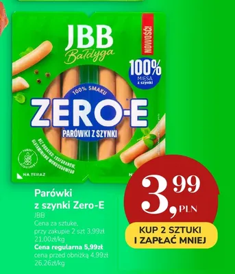 Parówki z szynki Zero-E JBB promocja w Market Point