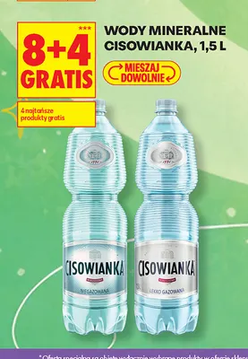 Woda mineralna niegazowana Cisowianka promocja w Biedronka