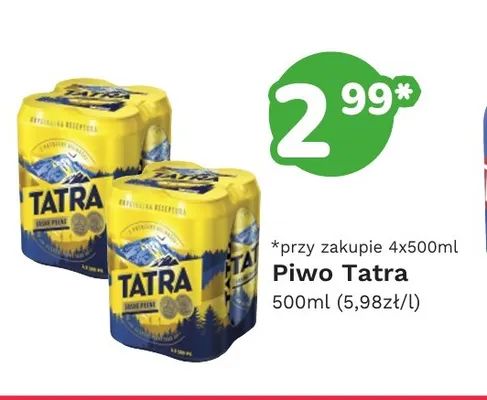 Piwo Tatra promocja w Limonka