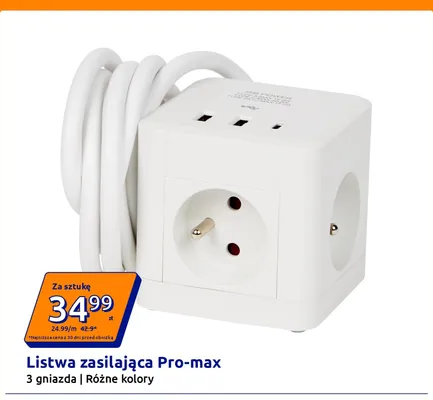Listwa zasilająca Pro-max JSB Power promocja w Action
