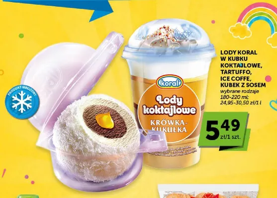 Lody KORAL w kubku ice coffe promocja w ABC