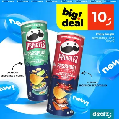 Chipsy Pringles różne rodzaje promocja w Dealz