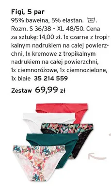Figi damskie Tchibo 5-pak promocja w Tchibo