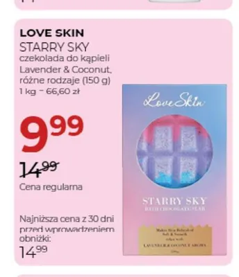 Czekolada do kąpieli Starry Sky Lavender & Coconut Love Skin promocja w Drogerie Jawa