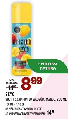 Suchy szampon do włosów mango Seyo promocja w Drogerie Natura