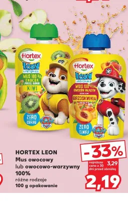 Mus owocowy Hortex Leon Kiwi promocja w Kaufland