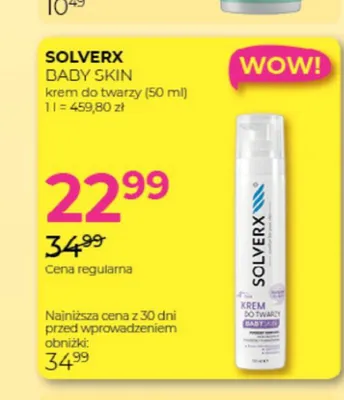 Krem do twarzy Solverx Baby Skin promocja w Drogerie Jawa