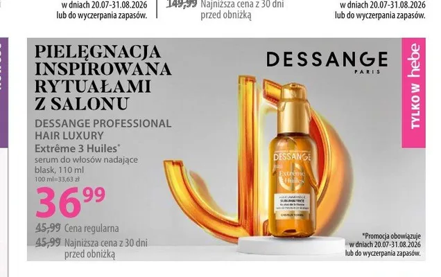 Serum do włosów Dessange Professional Hair Luxury Extrême 3 Huiles promocja w Hebe