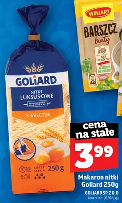 Makaron nitki Goliard promocja w TOPAZ
