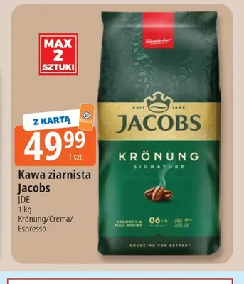 Kawa ziarnista Jacobs Crema promocja w Leclerc