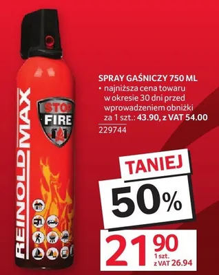 Spray gaśniczy 750 ml promocja w Selgros