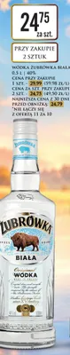 Wódka Żubrówka Biała promocja w Dino
