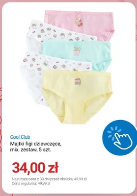 Majtki figi dziewczęce Cool Club 5-pak promocja w Smyk