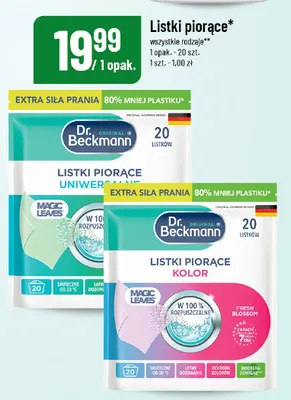 Listki piorące kolor Dr. Beckmann promocja w POLOmarket