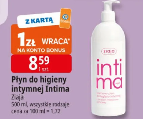 Płyn do higieny intymnej Intima promocja w Leclerc