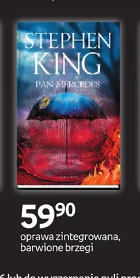 Książka Pan Mercedes Stephen King oprawa zintegrowana barwione brzegi promocja w Empik