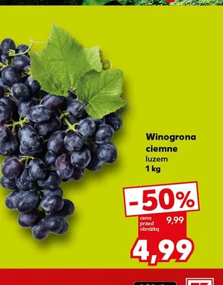 Winogrona ciemne luzem promocja w Kaufland