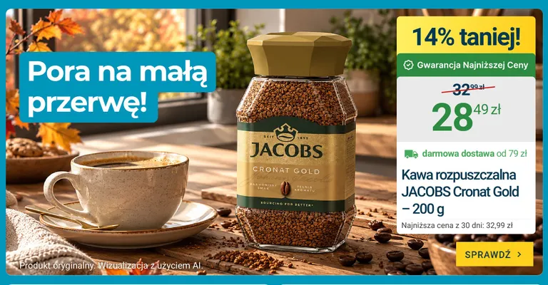 Kawa rozpuszczalna Jacobs Cronat Gold promocja w ERLI