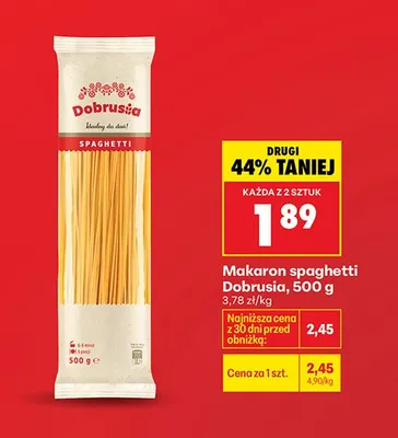 Makaron spaghetti promocja w Biedronka
