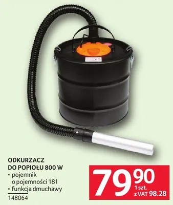 Odkurzacz do popiołu 800W 148064 promocja w Selgros