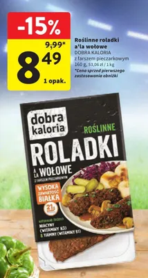 Roślinne roladki a'la wołowe Dobra Kaloria z farszem pieczarkowym promocja w Intermarche