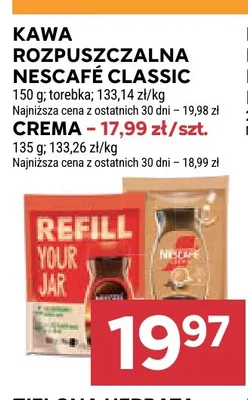 Kawa rozpuszczalna Nescafé Classic promocja w Stokrotka