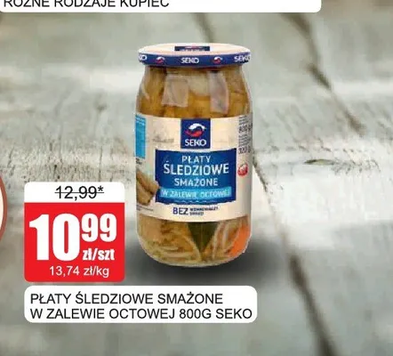 Płaty śledziowe smażone w zalewie octowej Seko promocja w Bingo